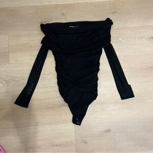 Abercrombie Black Off-Shoulder Bodysuit